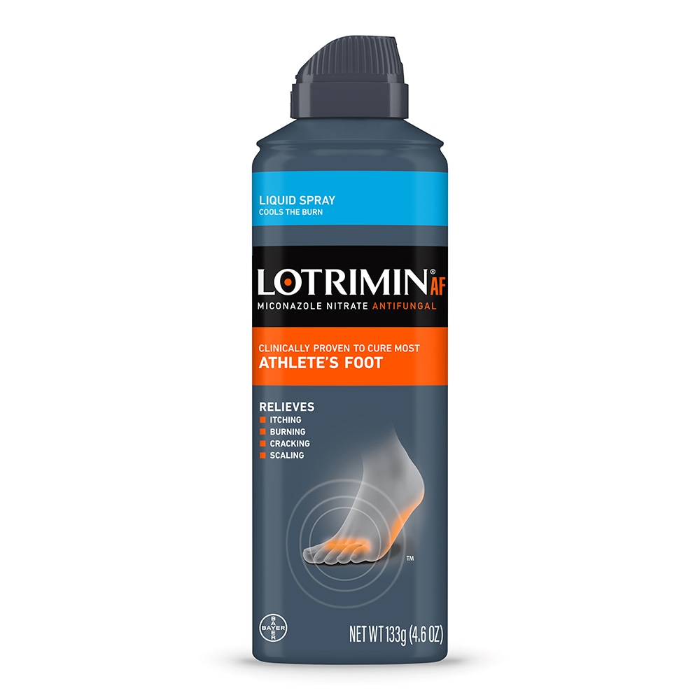 gray can of Lotrimin® AF Athlete's Foot Liquid Spray